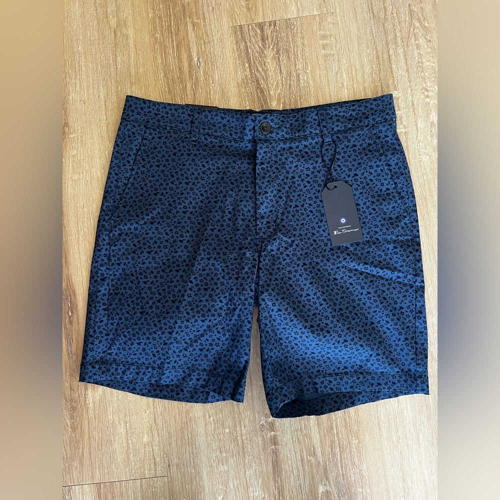Ben Sherman Blue Patterned Shorts